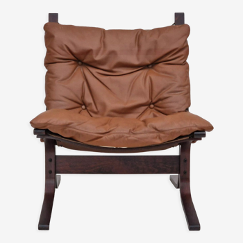 Fauteuil « Siesta » par Ingmar Relling, cuir et bois courbé, 1960