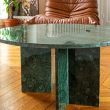 Table basse ronde en marbre émeraude