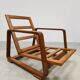 Fauteuil courbé réglable en bois courbé du milieu du siècle