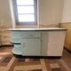 Meuble bas cuisine angle formica vert vintage
