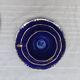 Superb Coffee/Tea Trio in Cobalt Blue & Gold Porcelain - Chodzież Poland