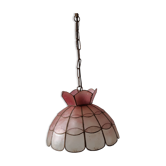 Suspension in pink mother-of-pearl gradient and brass 60s