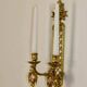 Pair Of Vintage French Brass Sconces