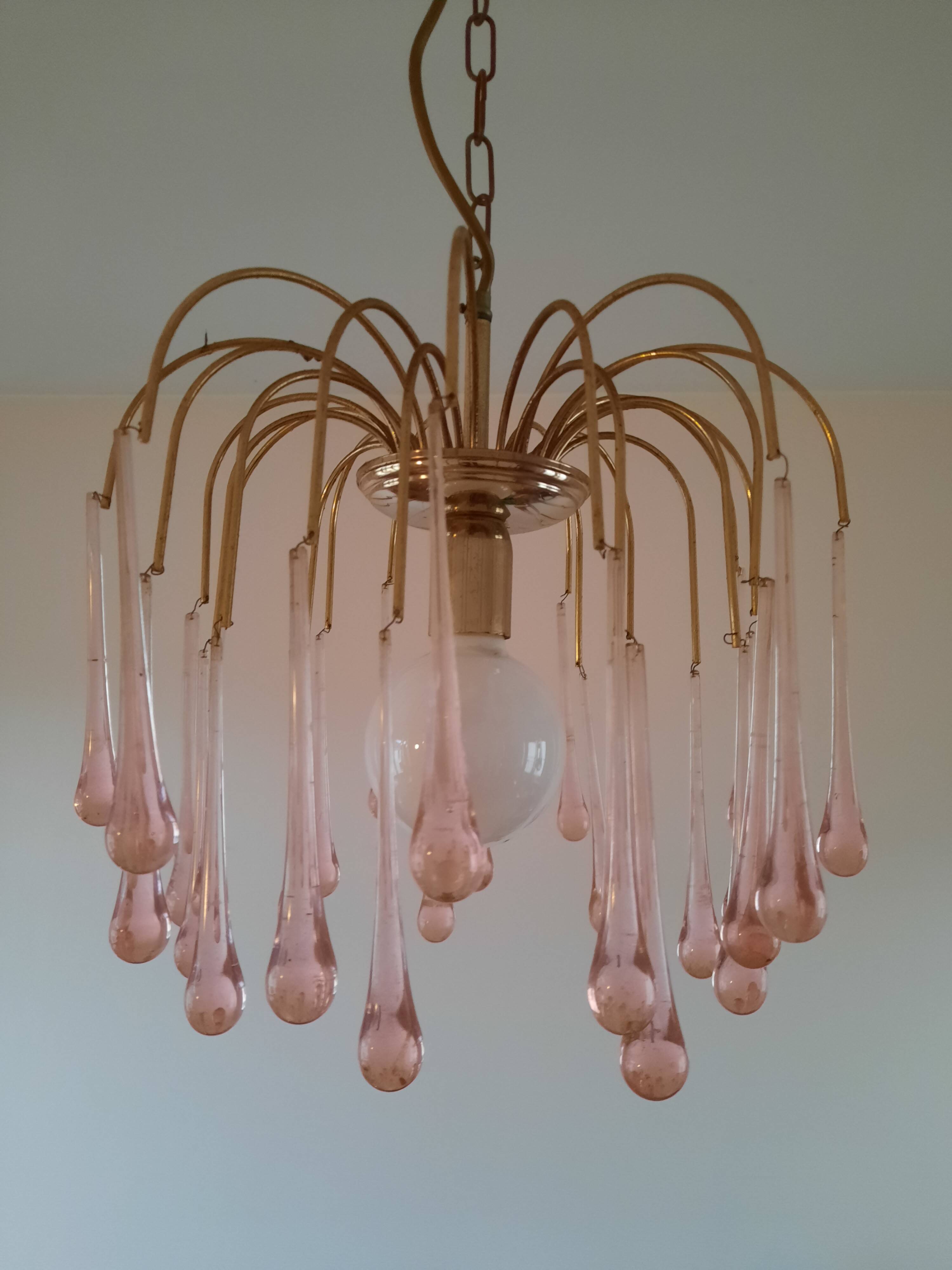 Lustre drops of water by Paolo Venini , 60s-70s