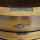 Lady's curved commode in Louis XV style, inlaid with marble – 19th century