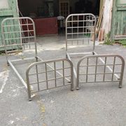 Pair of nickel-plated bronze beds circa 1920