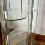 Rounded bar in tempered glass 1980
