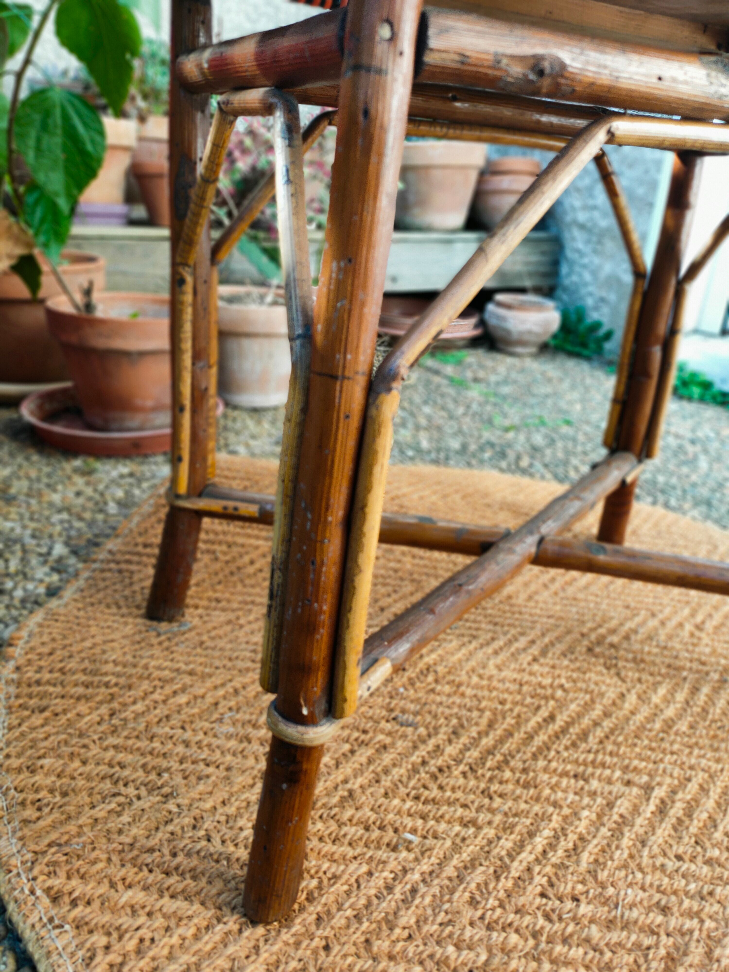 Vintage rattan coffee table
