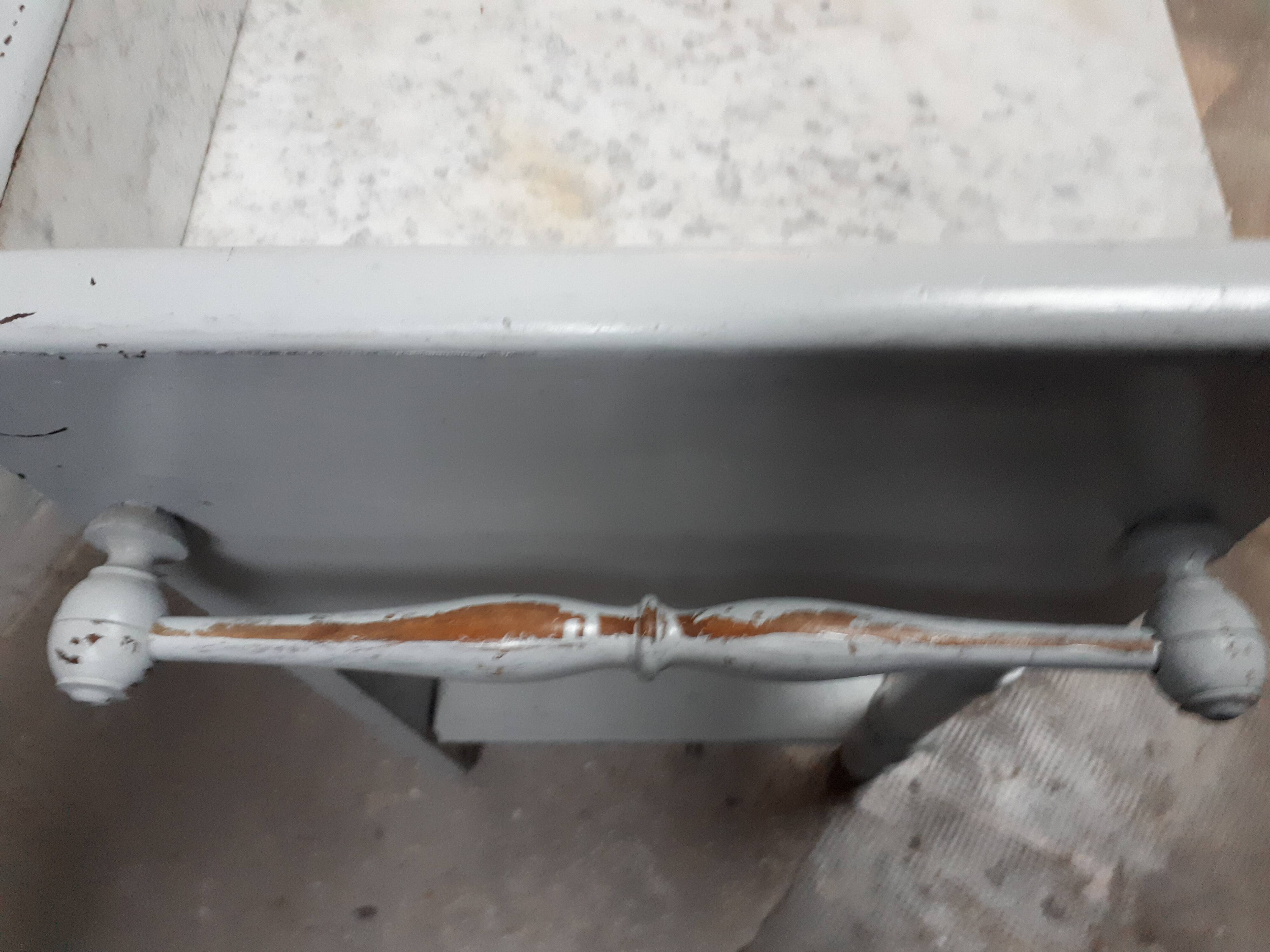 Old shelf shelf drawer gray marble tray 1900