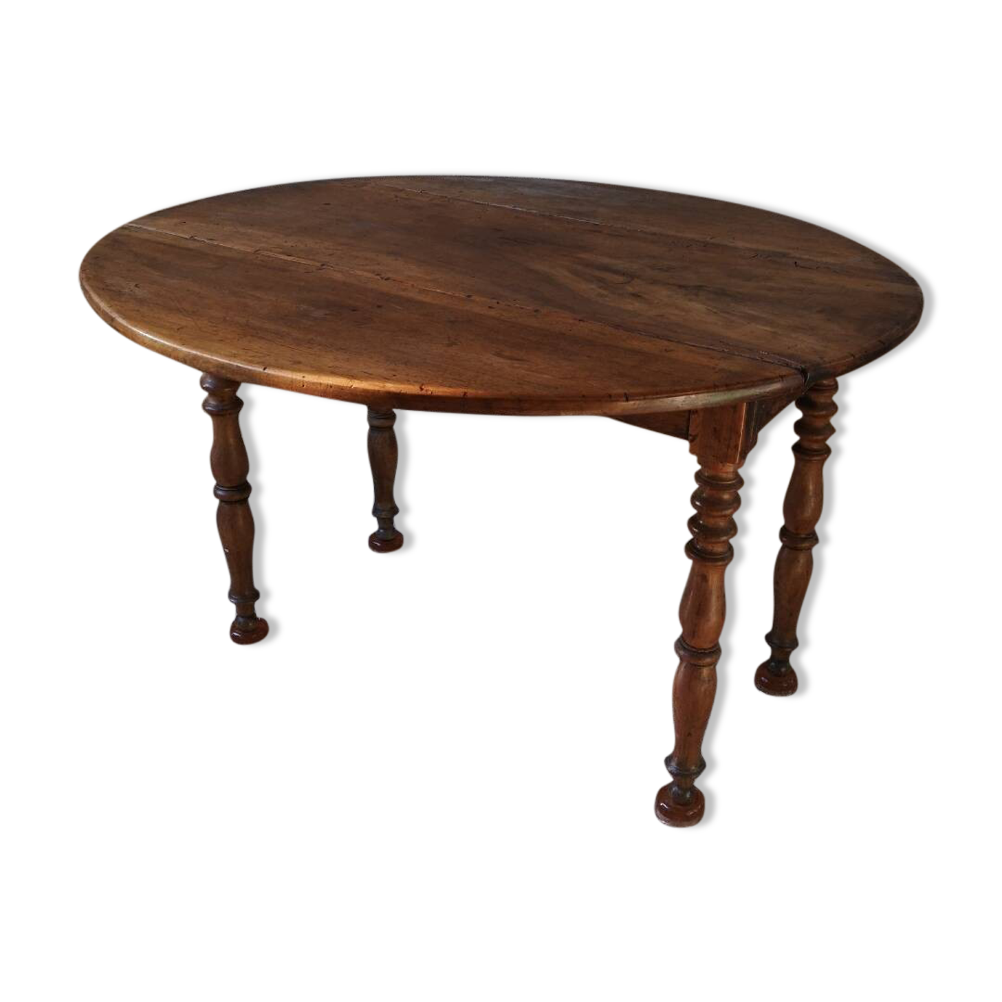 Round solid wood table 4 legs