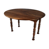 Round solid wood table 4 legs