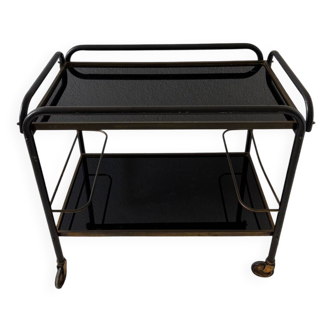 Desserte plexi noir années 70
