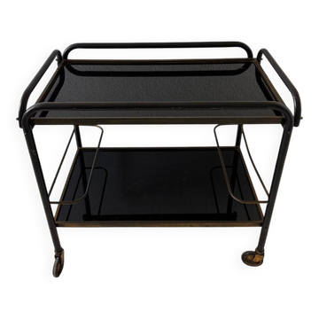 Desserte plexi noir années 70