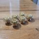 6 Louis XVI polished brass furniture knobs