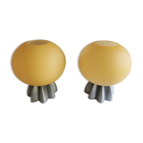 Paire de lampes Foscarini, verre de Murano 1980