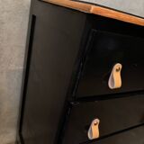 Commode parisienne noire relookée