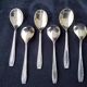 6 Silver-plated ice cream spoons, golden spoons