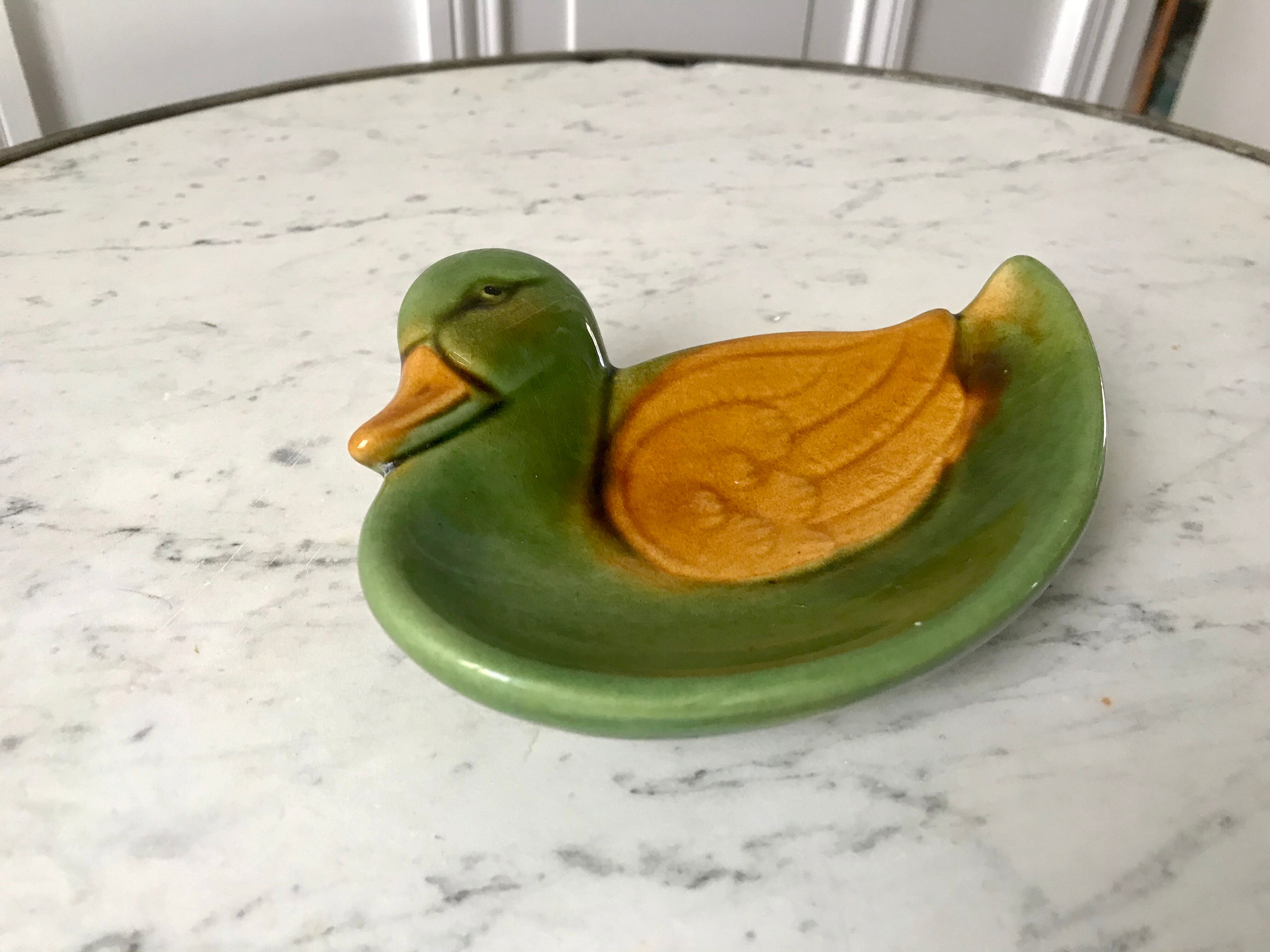 Empty ceramic duck pocket 60s