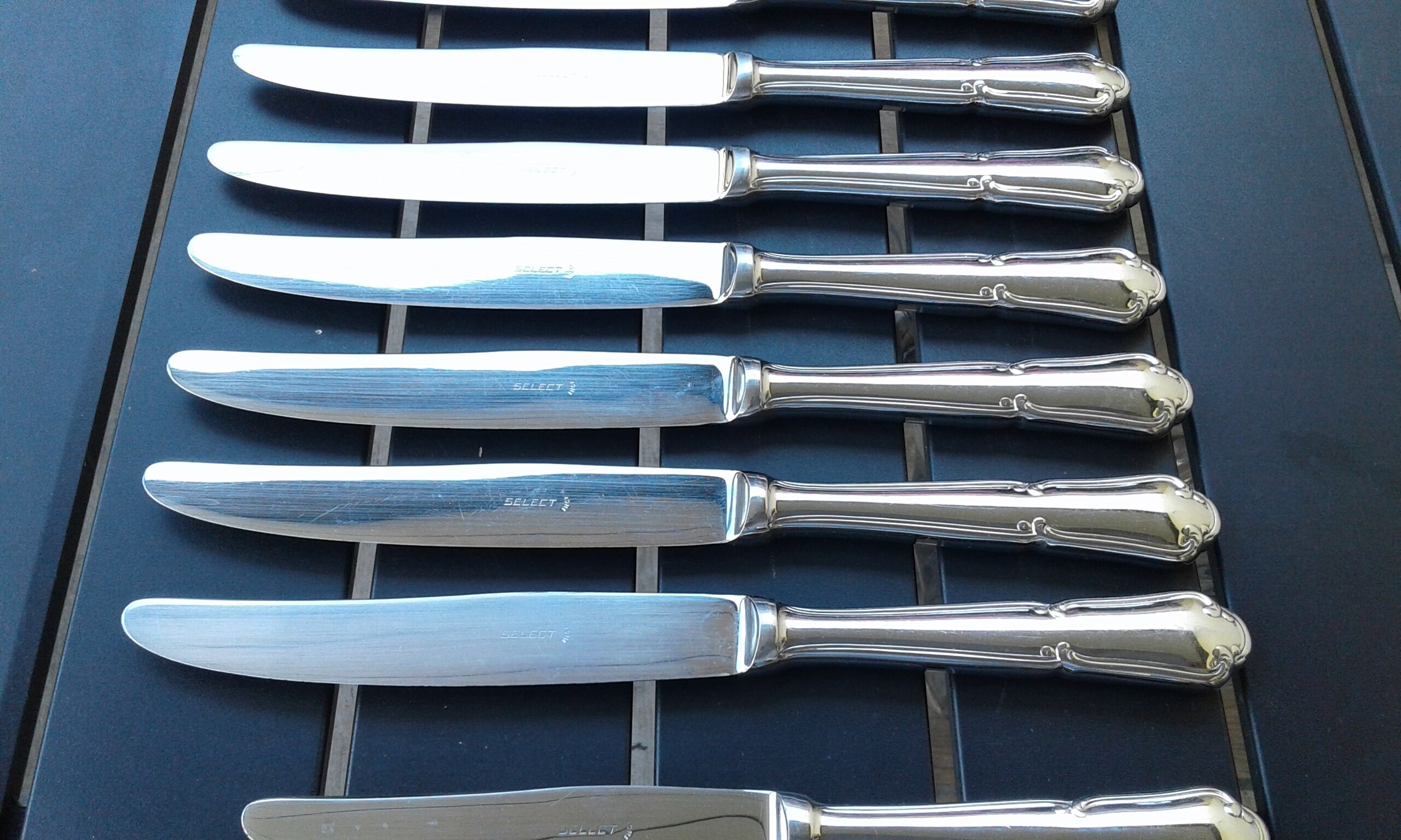 box of 24 stainless steel knives