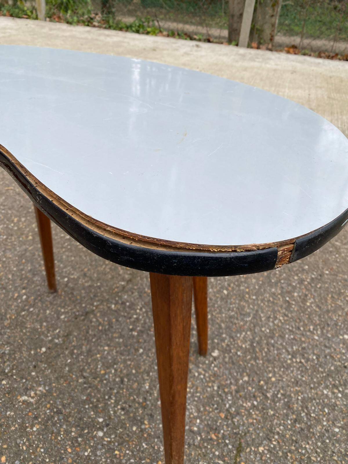 Scandinavian bean side table 1960