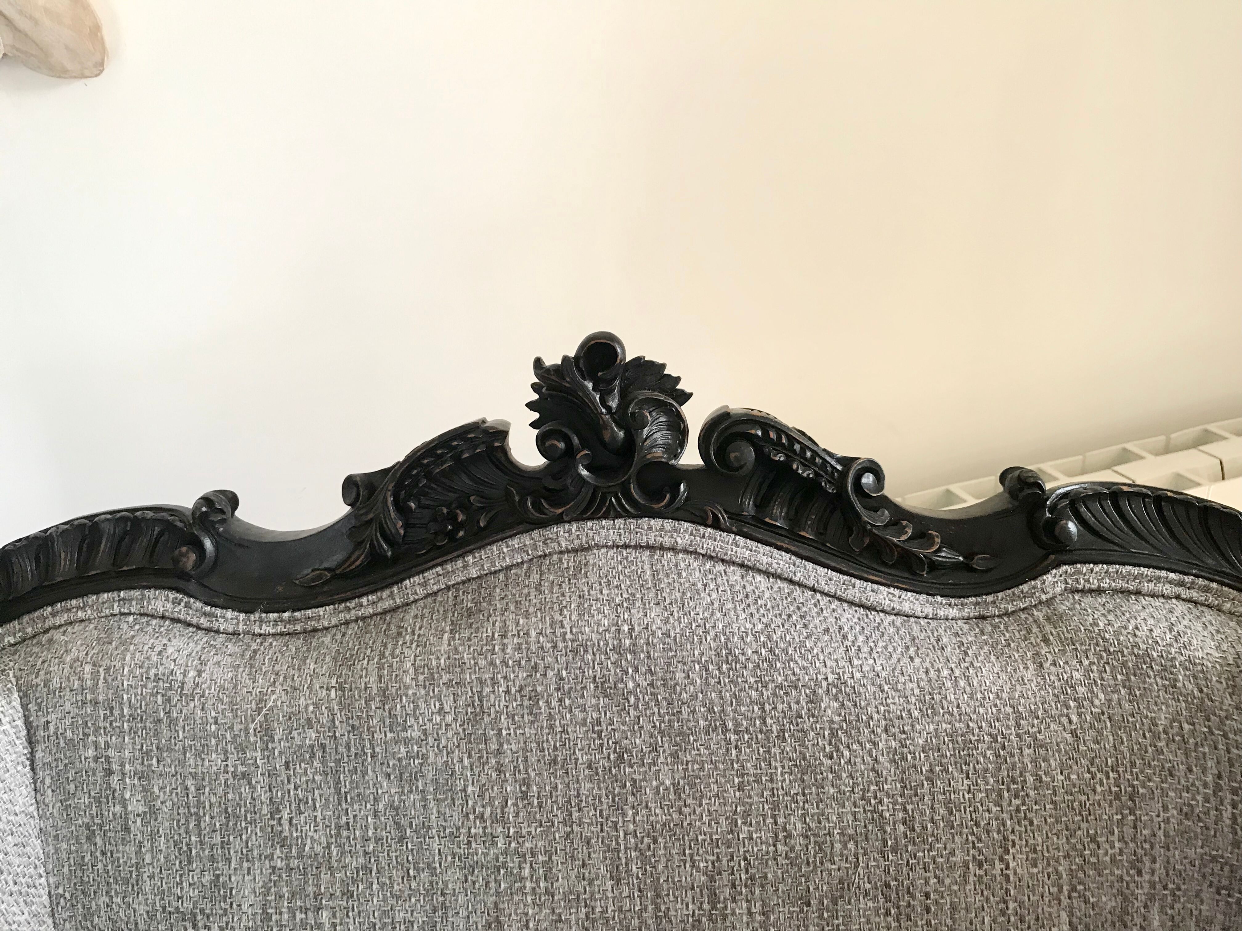 2 shepherdess armchairs with old ears nineteenth fully restored