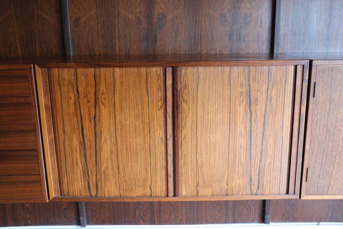 Danish wall bookcase by Thygesen and Sorensen in rosewood, 1960