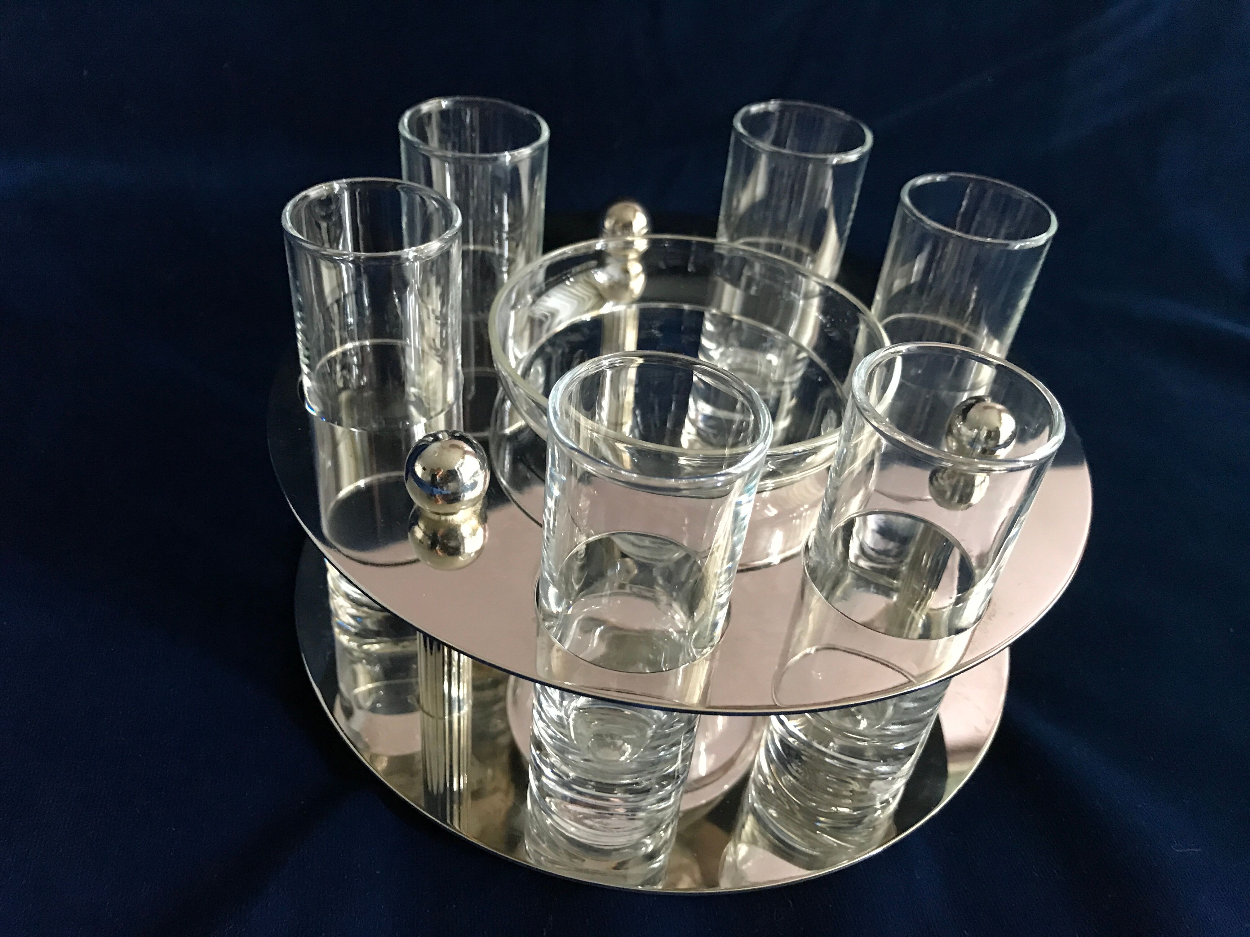 Vintage caviar and vodka service