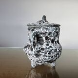 Fat lava tripod flower spike vase