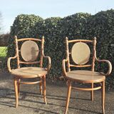 Paire de fauteuils bistrot style thonet