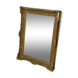 Louis XV style mirror in wood and gilded stucco