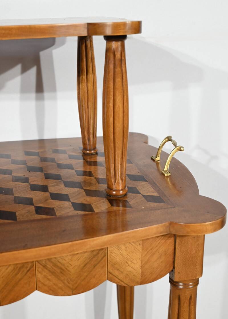 Walnut and Rosewood Marquetry Service Table – 1940