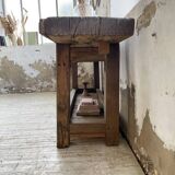 Solid oak console workbench 220cm