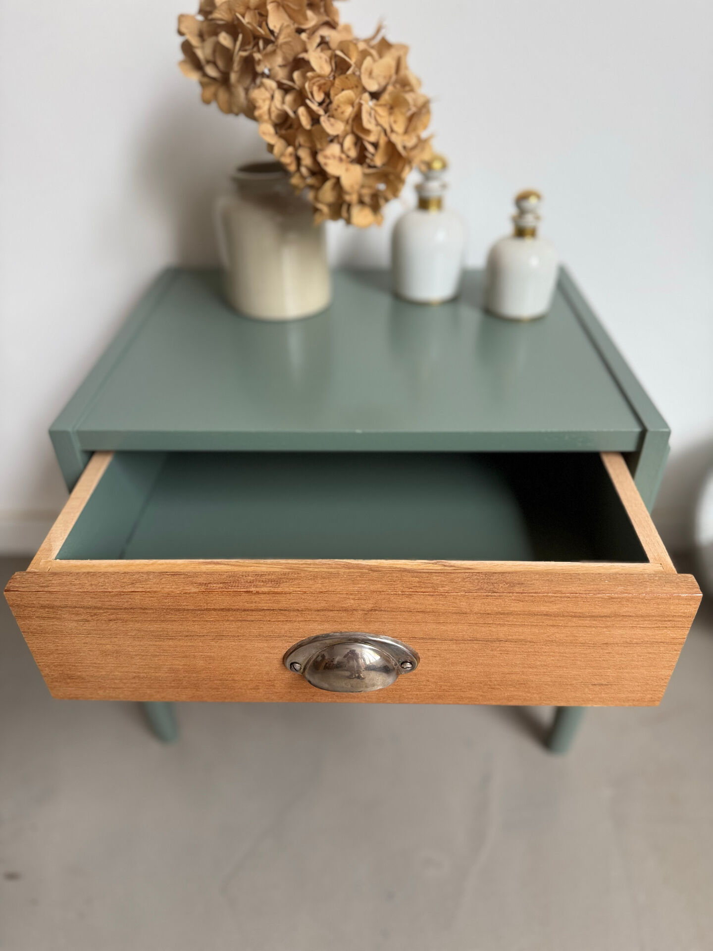 Teak bedside table