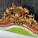 Louis XV Style Mirror In Stuccoed And Gilded Wood Circa 1880, Beveled Glass