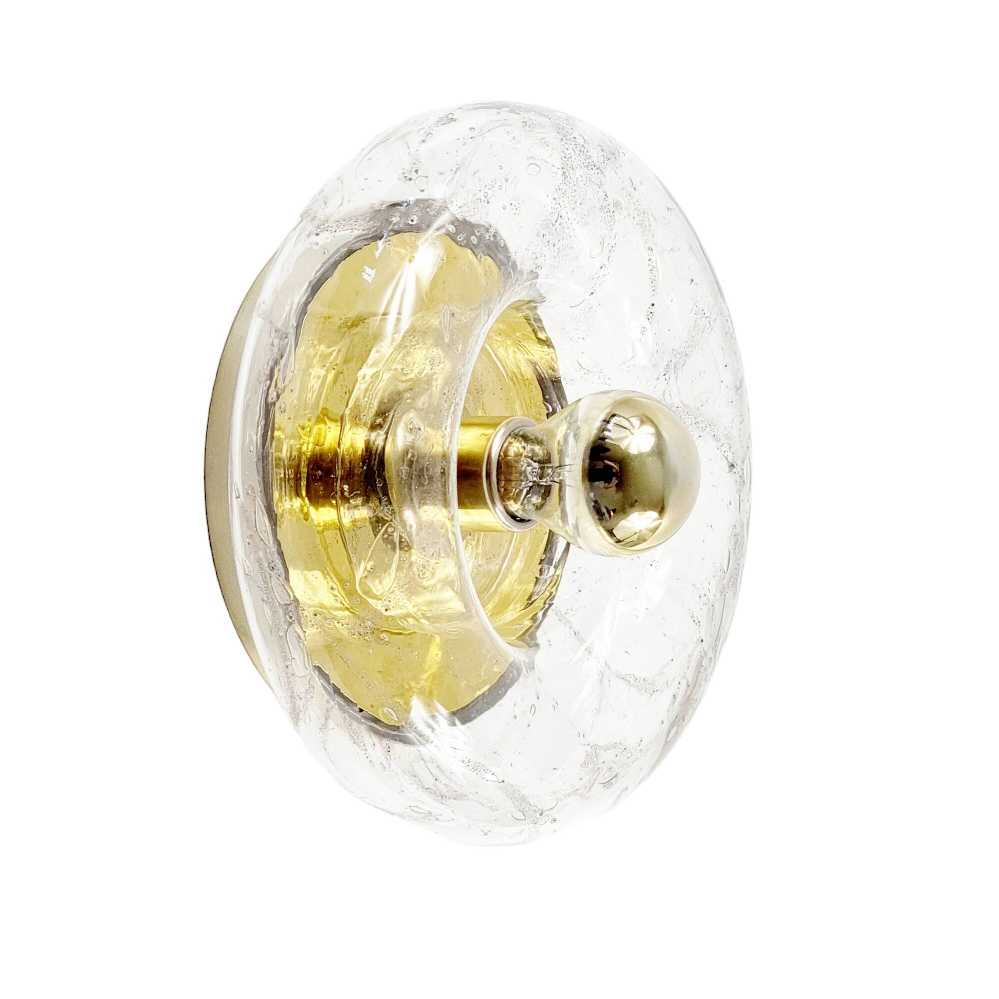 Applique murale ou plafonnier « Donut » du milieu du siècle de Doria Leuchten, Allemagne, années 1960