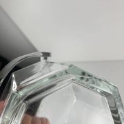 Octagonal glass ice bucket with metal handle, 1970s/80s, France