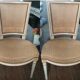 4 covered chairs