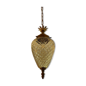 Lustre ananas ambré des années