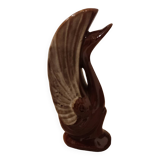 Ceramic soliflore vase with swan decor