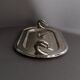 1960s vintage silver-plated oval tray with swan head handles.