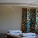 Modern Danish daybed, reupholstered, made of pine, by Nyt i Bo, 1970s.