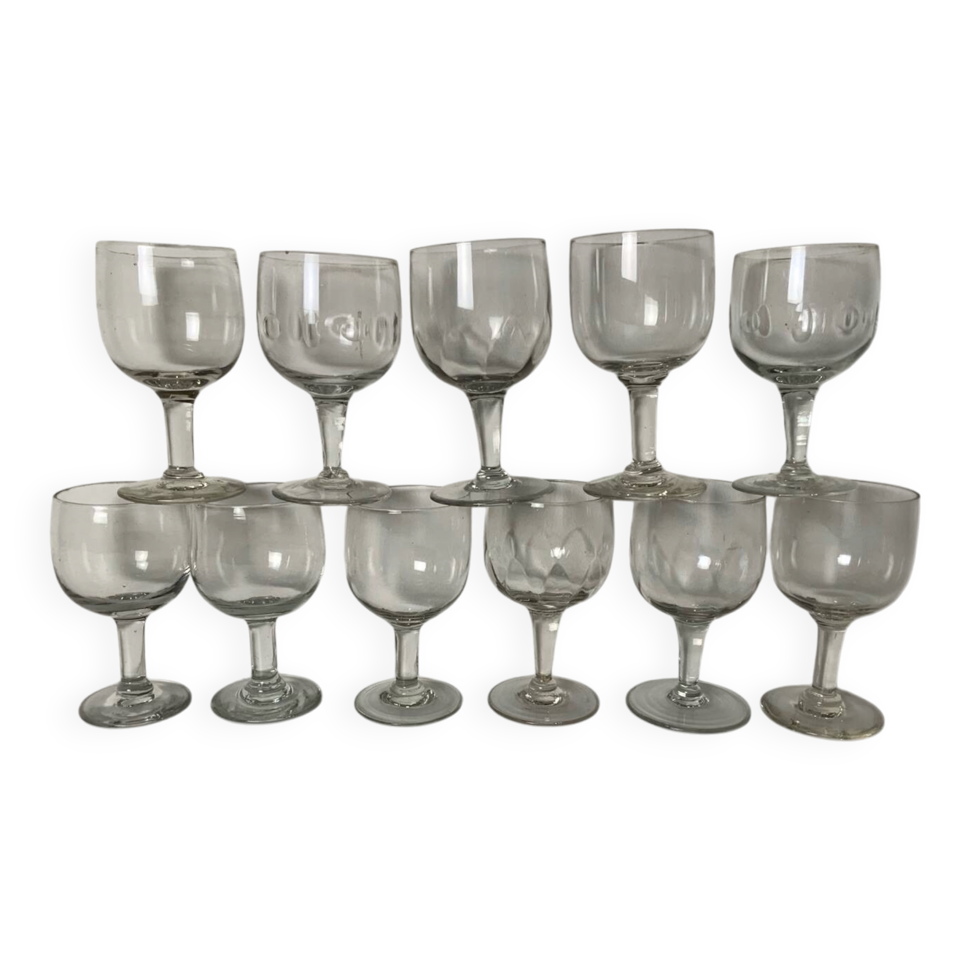 Antique stemmed glasses