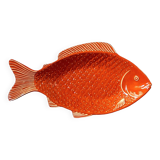 Glazed terracotta fish dish