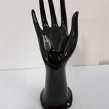 Hand baguier in black faience