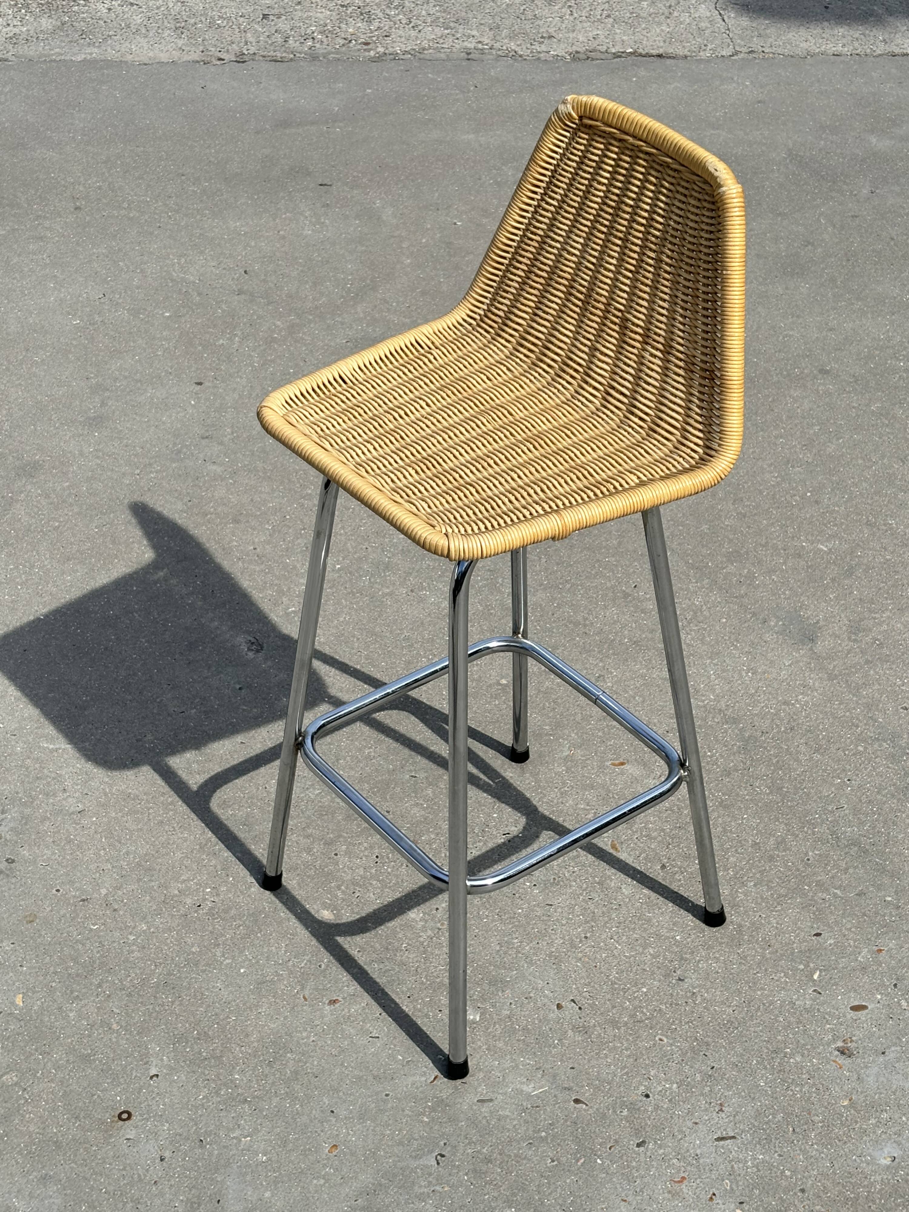 Vintage stool barstool Dirk van Sliedregt Rohe Noordwolde 1960 Netherlands