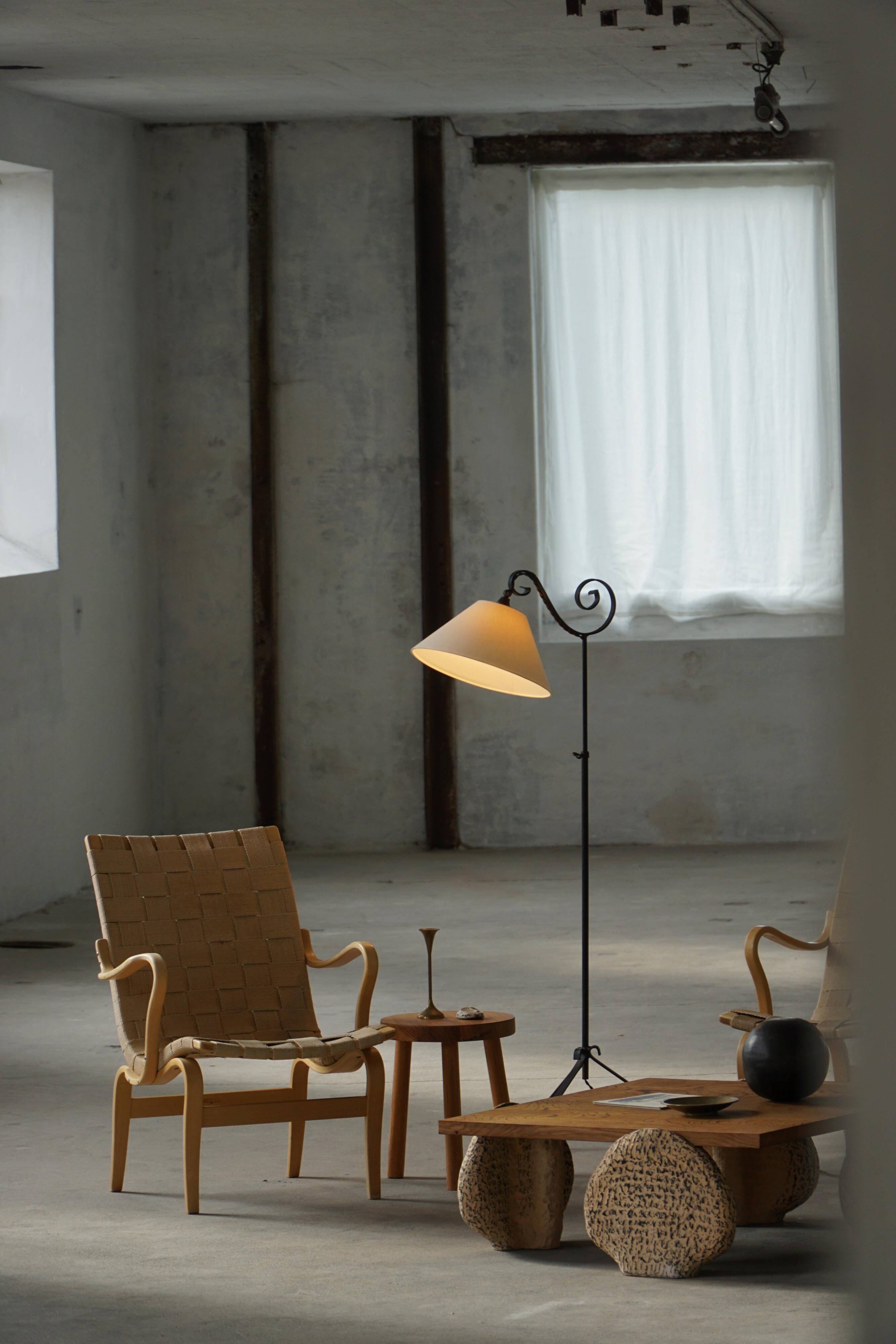 Pair of Swedish armchairs from the mid-century by Bruno Mathsson, model "Eva", 1960s.