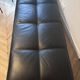 Black leather bench seat