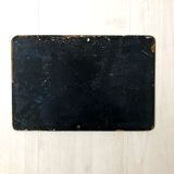 Vintage building entry enamelled plate