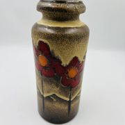 Vase Scheurich forme 517 décor floral par Heinz Siery