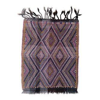 Tapis kilim turc vintage 110x84 cm laine kelim